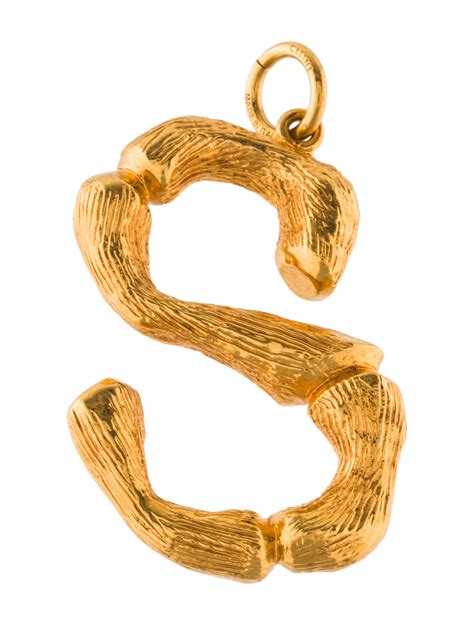 Celine Céline Alphabet 'S' Pendant 